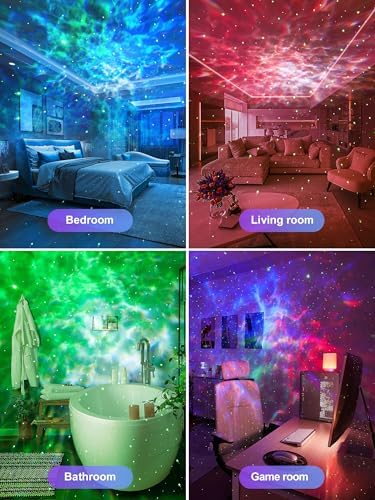 One Fire Galaxy Projector,15 Colors,Gifts for Girls&Women&Boys,White Noise
