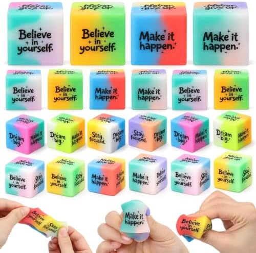 Thenshop 20 Pcs Ice Cube Relief Favors Bulk Mixed Color Inspirational Gift