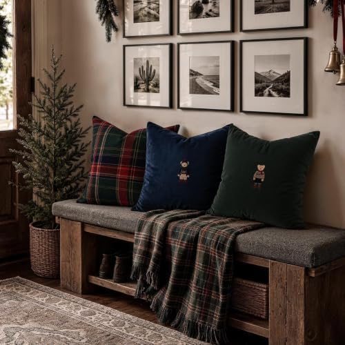 Christmas Decorations - Set of 4 Heritage Throw Pillow Covers, 20"x20"