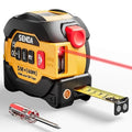 SENDA 3-in-1 Laser Tape Measure - 197Ft Digital Measuring Tape with Led Display&16Ft Measuring Tool with Magnetic Hook & Auto Lock - Pythagorean, Area, Volume, Ft/Ft+in/in/M Unit,AAA Battery*2, Yellow