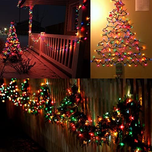 BrizLabs Colored Christmas Lights, 69.6ft 300 Count Christmas Tree Lights