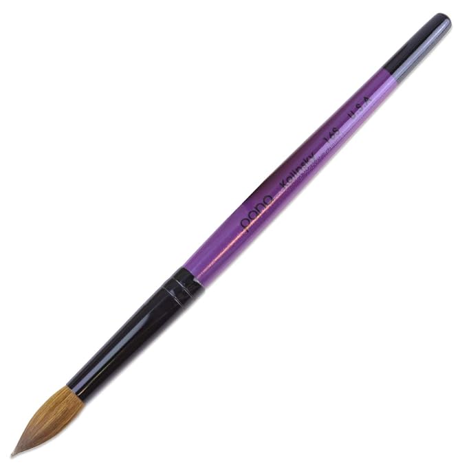Profession Purple Wood Kolinsky Acrylic Nail Brush (Size: 6, 8, 10, 12, 14, 16, 18, 20, & 22) PANA Brand High End Quality 100% Pure Kolinsky Hair (Size 16)