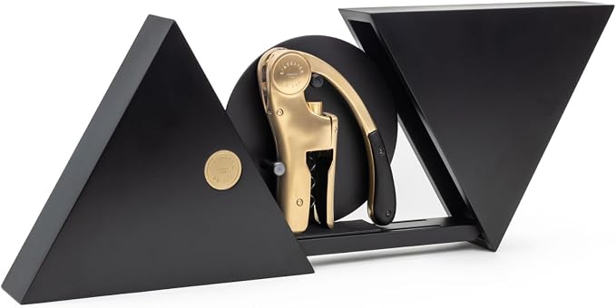 L’Atelier du Vin Geometry Lever Corkscrew Set - Oeno Motion Gold Luxury Wine Bottle Opener with Premium Gift Box Hand Made for Wine Tasting, Sommelier, Bartenders, Wine Accessories Designed In France