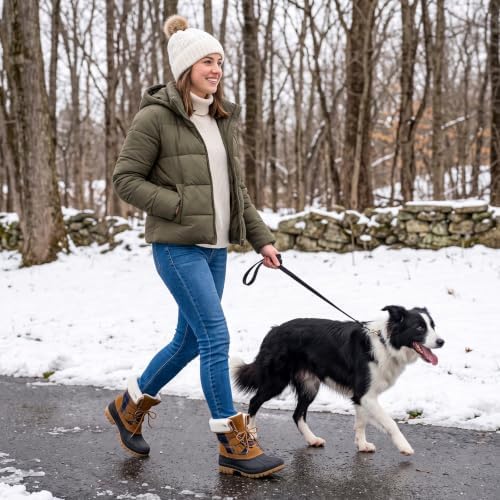 STQ Womens Winter Duck Boots Waterproof Cold Weather Snow Boots