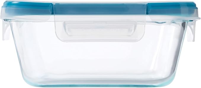 Snapware Glass Total Solutions (12-Pack) Food Storage Containers Set, (1, 2 & 4 Cup), Airtight & Leakproof Plastic Locking BPA-Free Lids, Freezer Dishwasher Microwave Safe