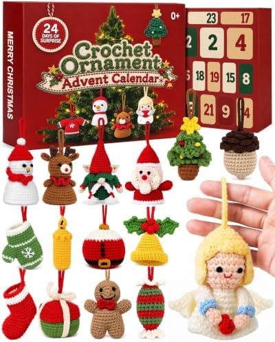 Crochet Ornament Advent Calendar 2026, Handmade Christmas Home Decor