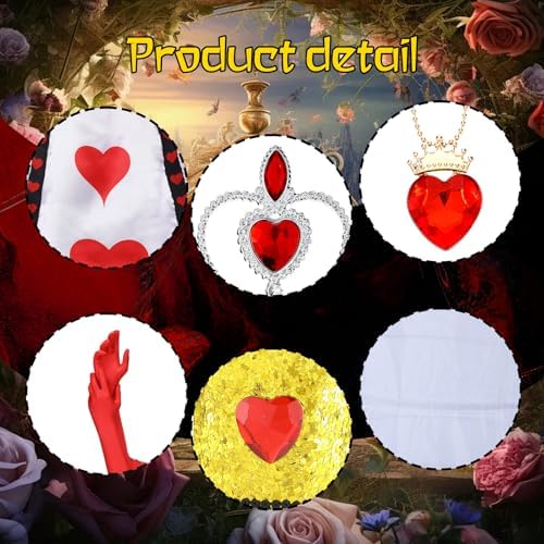 Tellingyou 8 Pcs Halloween Queen Costume Set