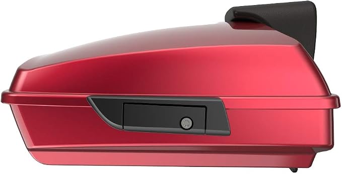 Advanblack Road Glide Tour Trunk Pack Velocity Red Sunglo Razor Tour Trunk Pack Backrest Pad for '97-'25 Harley Touring Road King Street Glide Electra Glide CVO models