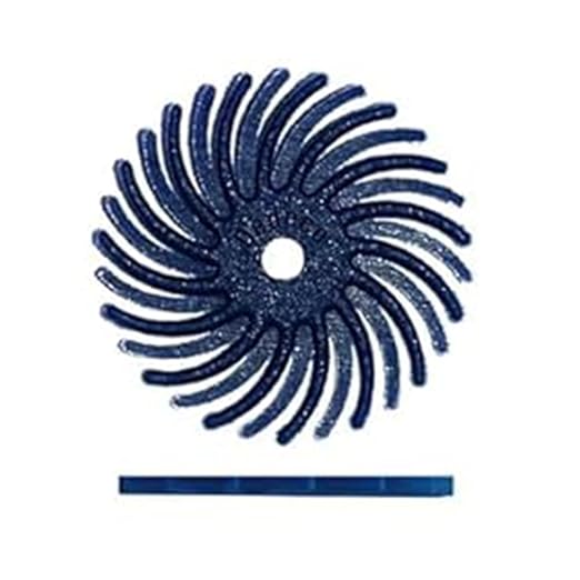 Dedeco Sunburst Radial Bristle Discs 48-Pack - 7/8" Curved - Blue 400 Grit (Fine) - Aluminum Oxide for Polishing & Finishing