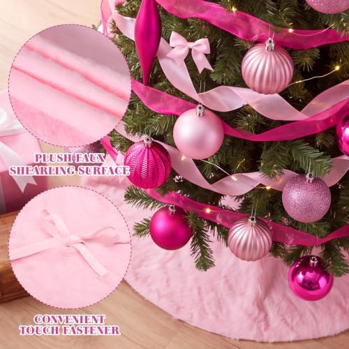 Sosation 28 Pcs Pink Cowgirl Christmas Tree Decor Complete Set