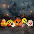 Outvita Halloween Inflatable Pumpkin Candy Combo 8FT, Blow Up Outdoor Decoration with LEDs, Halloween Decor for Yard, Party, Garden