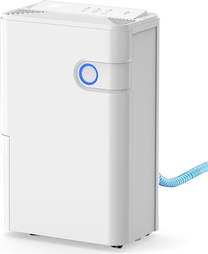 OLIXIS 80Pints Dehumidifier with Drain Hose, Most Efficient Energy Star, 5,500 Sq.Ft Dehumidifier for Basement, 5L Tank, Smart Humidity Ring, Ideal Humidity Remover for Home, Bedroom & Bathroom