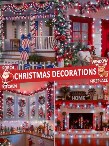 250 LED Linkable C6 Christmas Lights 82FT Christmas Lights Outdoor Decor