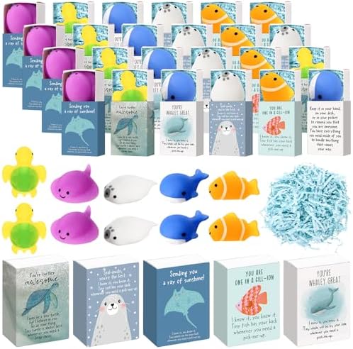 20 Sets Positive Gifts Animal Birthday Party Favors with Support Boxes