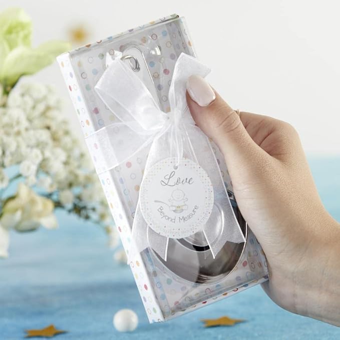 Kate Aspen Love Beyond Measure Heart Shaped Measuring Spoons in Gift Box - Set of 20 - Guest Gift, Party Souvenir Favor or Decorations for Baby Shower