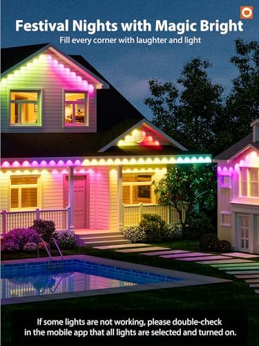 addlon Permanent Outdoor Lights, Smart RGB+IC LED Lights for House Outdoor