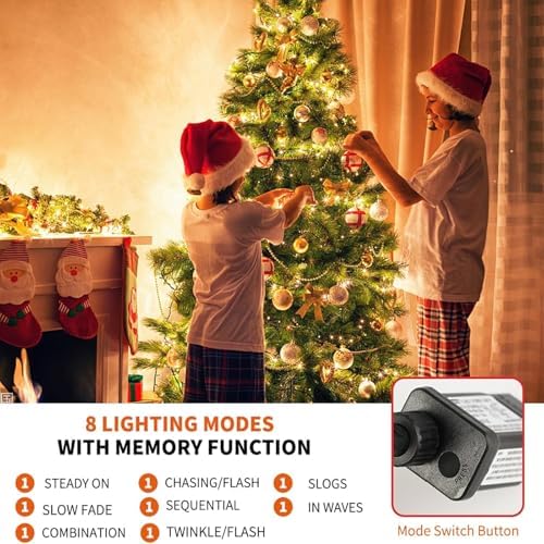 MZD8391 105FT 300LED Christmas Light, Waterproof Christmas Tree Light