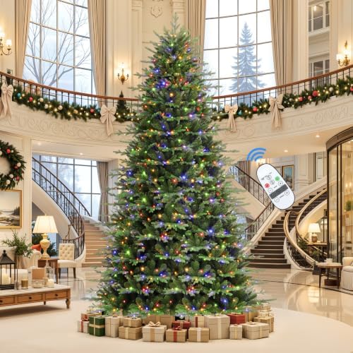 SHareconn 8ft Prelit Artificial Aspen Christmas Tree with Remote Control