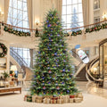 SHareconn 8ft Prelit Artificial Aspen Christmas Tree with Remote Control