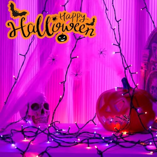 SyouHome Solar String Lights Outdoor, 4 Pack 400 LED Solar Halloween Lights