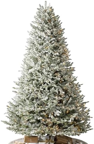 Balsam Hill Frosted BH Balsam Fir - Snow-Kissed Artificial Christmas Tree with True Needle Foliage and LED Clear Lights, 6.5'