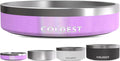 Coldest Dog Bowl - Anti Rust Metal, Non Slip, 3 Layers Insulated Stainless Steel Dog Bowls - Spill Proof & Heavy Duty - Water Bowl for Dogs, Cats, Dish Washer Safe (21 oz,Saturn's Moon Purple Glitter)