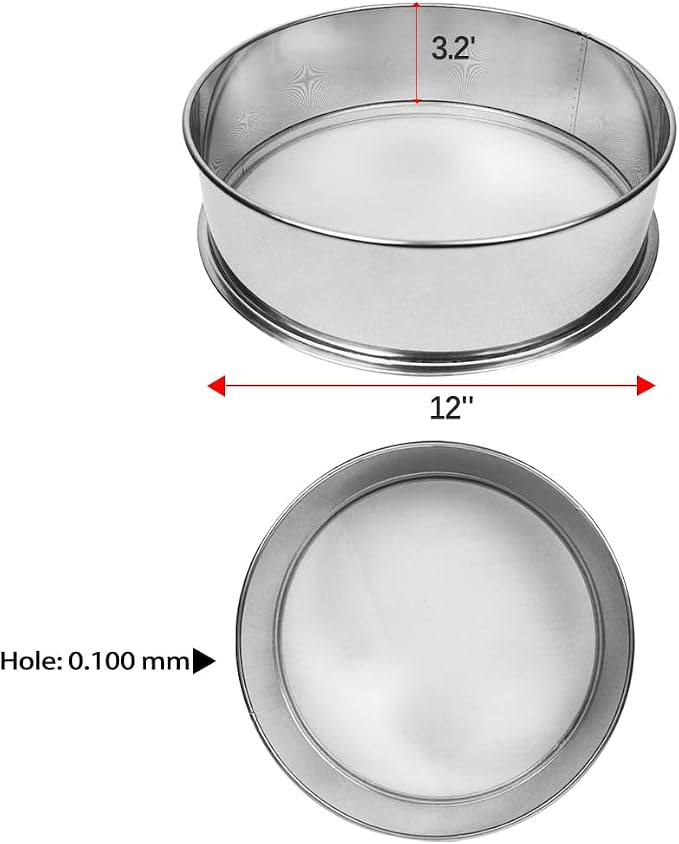 Sidasu Vibrating Sieve 150 Mesh Screen Stainless Steel Vibrating Sifter Mesh Screen