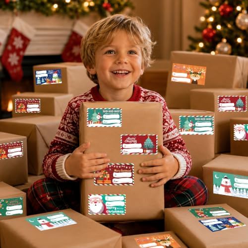 OHOME 500 PCS Christmas Gift Tags - Gift Tags for Christmas Presents | Christmas Gift for Women Mom Men - Christmas Wrapping Paper - Christmas Decorations,2.95 x 1.6 Inch