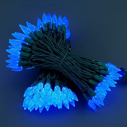 YULETIME 140 Blue C6 Christmas String Light, 2-Set 36 ft 70ct One-Piece LED