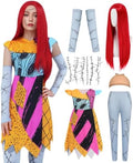 Adult Sally Costume Women Christmas Nightmare Cosplay Outfit Halloween Costumes Doll Princess Dress Up Set