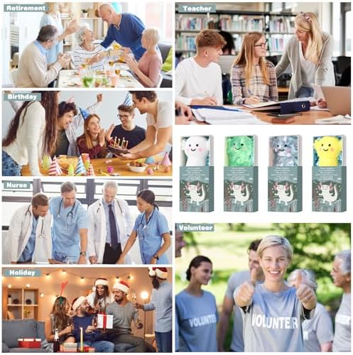 40 Sets Positive Gifts Axolotl Party Favors with Support Boxes