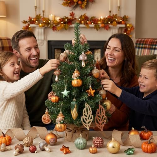 Valery Madelyn 55ct Fall Ornaments Shatterproof Tree Decorations for Home