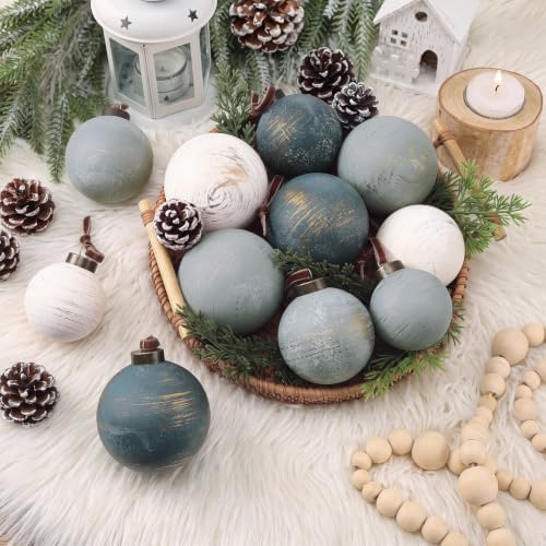 Yunlly 18pcs Neutral Christmas Ball Ornaments Shatterproof Xmas Tree Decor