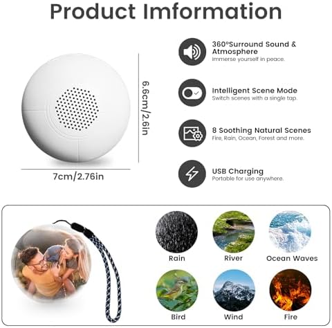 Upgrade Memory Orb Video Player, No App Crystal Sphere 3D Photo Display Ornament 2.7 in 4GB Built-in Dream Ball, Cordless Digital Light for Christmas Memorial Gift Baby Wedding (White Orb)