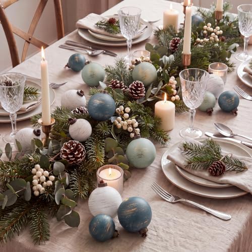 Yunlly 18pcs Neutral Christmas Ball Ornaments Shatterproof Xmas Tree Decor
