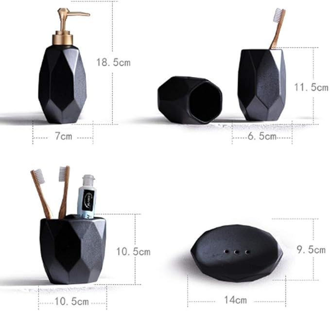 Soap Dispenser Wall-Mounted Black Shower Gel Box Household Hand Sanitizer Press Bottle Suitable for Bathroom and Kitchen Hotel