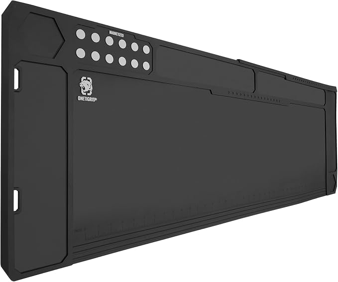 OneTigris Gun Clean Mat Magnectic for Table, Extra Large 48"x16" Anti-Slip Rubberized Repair Mat for Gun Parts, Protects Work Surface from Solvents and Oils