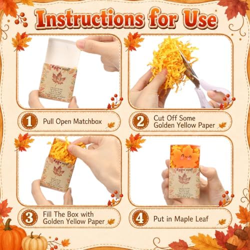 24 Sets Thanksgiving Leaf Gifts Believe in Yourself Fall Party Favors