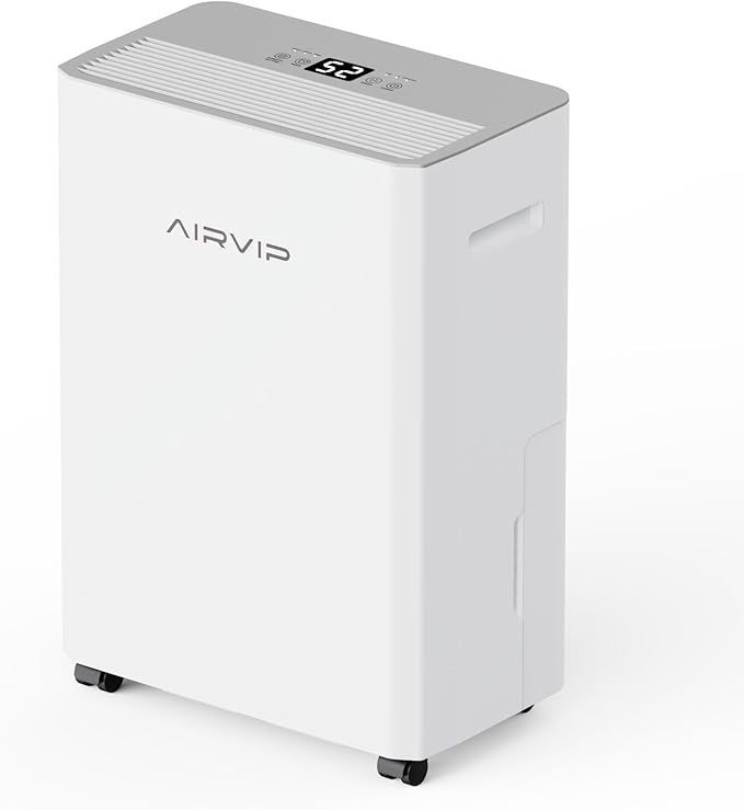 34 Pints Dehumidifiers for Home with 6.56ft Drain Hose, Smart Humidity Control, Max 2441 Sq.Ft Quite & Energy Efficient Dehumidifier for Basement Bedroom Bathroom with Auto Shut Off, 2.5 L Water Tank