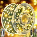 Ollny 198FT 600LED Outdoor Christmas Lights with Remote, 8 Modes Warm White
