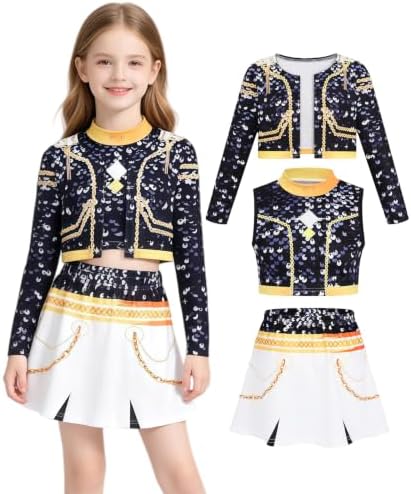 Kids Pop Star Hunter Costume Girls Halloween Costumes with Accessories Set
