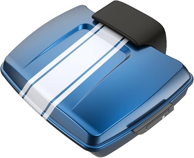 Advanblack Harley Fast Johnnie Road Glide Tour Trunk Pack Fast Johnnie Chopped Tour Trunk Pack Backrest Pad for '97-'25 Harley Touring Road King Street Glide Electra Glide CVO models