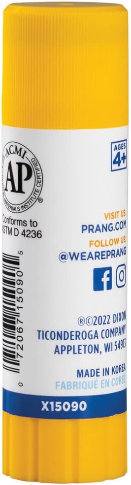 Prang Washable Glue Stick, Blue, 0.74 oz., 60 Count
