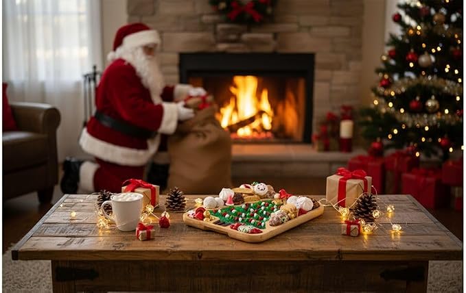 Farberware Tree Build-A-Board with Clear Locking Lid – Holiday Prep and Serve Board for Charcuterie, Cookies, Candy, and Seasonal Entertaining