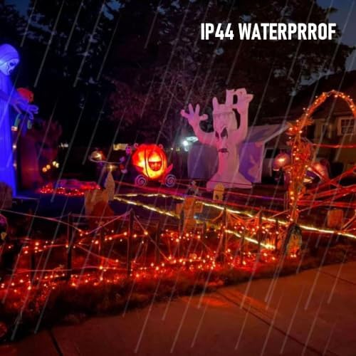 TW SHINE Halloween Lights, 200 LED 66FT Outdoor Halloween Lights Plug in with 8 Modes, Waterproof Light Outdoor, Indoor Decorations for Party Yard Haunted House Decor, Orange