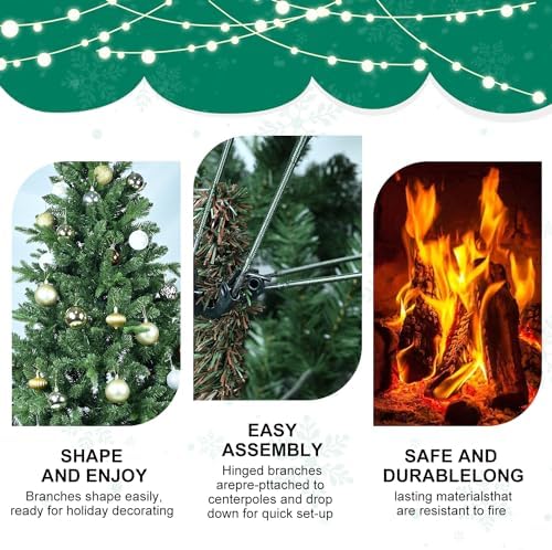Treepool 5FT Unlit Artificial Christmas Tree, 1239 PE/PVC Tips, Small Rooms