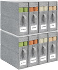 Sheet Organizers and Storage for Linen Closet, 8Pack Grey