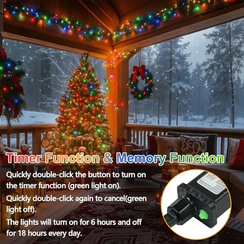 200 LED Connectable String Lights with Remote, Cool White to Multicolor