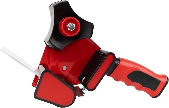 PSBM Heavy Duty Packing Tape Dispenser, 2 Inch Wide, 2 Count, Sealing Cutter, Magnetic Retractable-Blade Tape-Gun Dispenser Used for Warehouse Storage Packaging