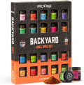 Grilling Spice Set Grill Seasoning Gifts, 20 Unique Spices and Seasonings Jars Gift Set, BBQ Gifts For Men, Dad, Husband, Father, Flavors Like Chili, Cajun, Garlic, Steak, Rub, Herbs, Blend and More